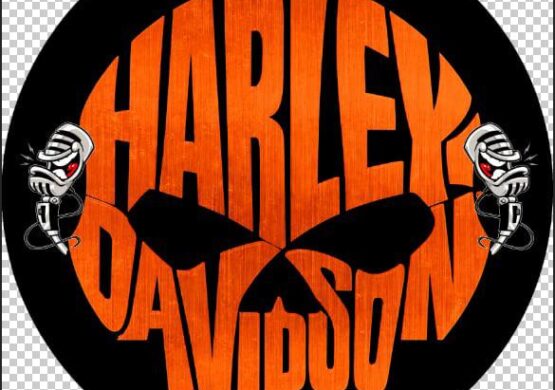 Harley Davidson Coaster Orange Design – 55cm