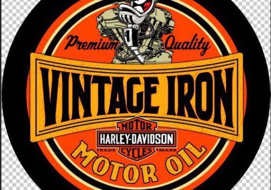 Harley Davidson Coaster Vintage Iron Design – 55cm